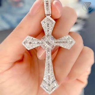 繊細かつBIGな十字架クロス 天然ダイヤモンド 1.00ct ペンダントトップ