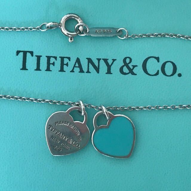 【専用です】TIFFANY ダブルハートタグネックレス