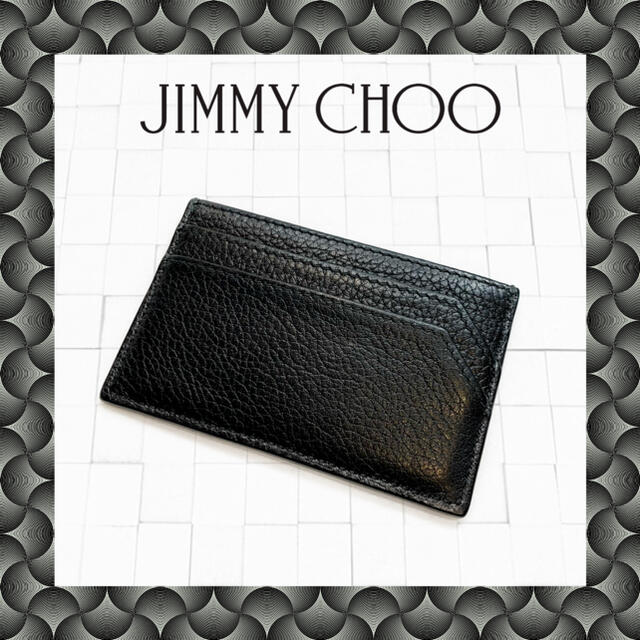 JIMMY CHOO(ジミーチュウ)の★超美品★ジミーチュウ スターエンボス レザーカードケース メンズのファッション小物(名刺入れ/定期入れ)の商品写真