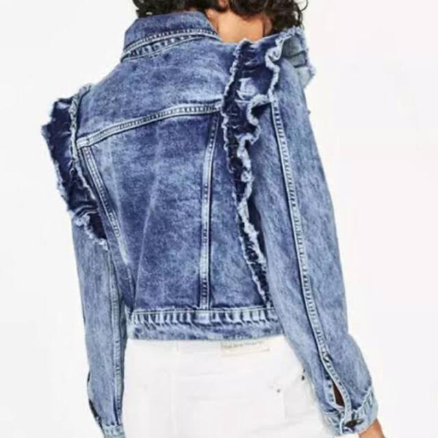 Zara デニムジャケット Gジャン フリル Zara デニムジャケット Gジャン フリル