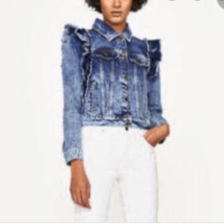 Zara デニムジャケット Gジャン フリル Zara デニムジャケット Gジャン フリル