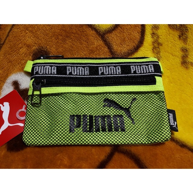 PUMA(プーマ)のPUMAペンケース　メッシュポケットペンケース　イエロー インテリア/住まい/日用品の文房具(ペンケース/筆箱)の商品写真