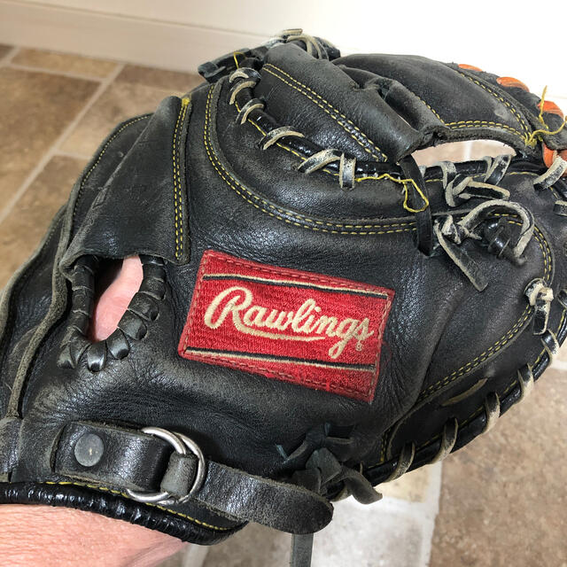 Rawlings(ローリングス)のビンテージ　ローリングス軟式用キャッチャーミット　黒 スポーツ/アウトドアの野球(グローブ)の商品写真