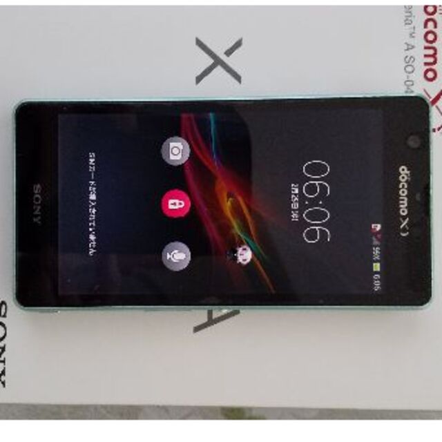 ドコモ docomo Xperia A SO-04E ミント