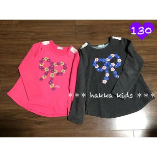 ハッカキッズ(hakka kids)の★ hakka kids ハッカキッズ リボン プリント スウェット カットソー(Tシャツ/カットソー)