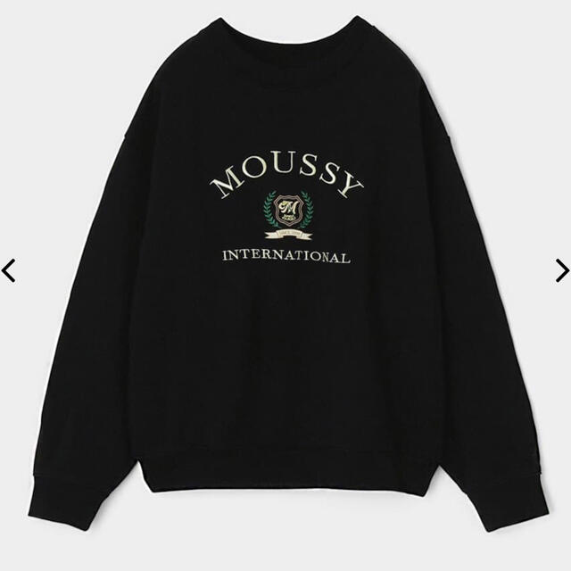 MOUSSY 黒 トレーナー スウェット - トレーナー