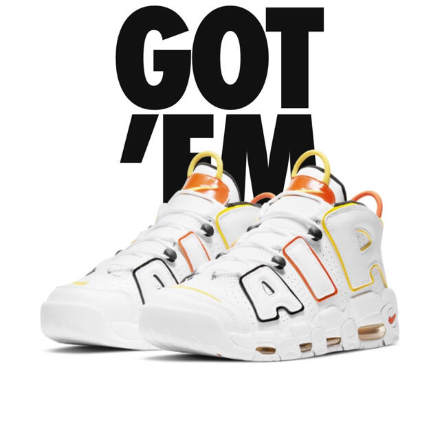 NIKE AIR MORE UPTEMPO ナイキ モアテン レイガンズ 白 独特の素材