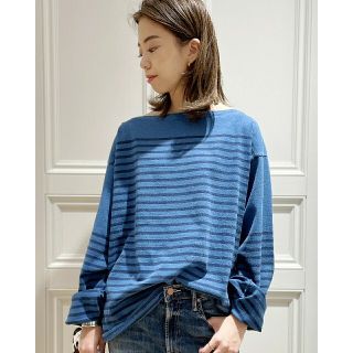 アパルトモンドゥーズィエムクラス(L'Appartement DEUXIEME CLASSE)の新品未使用タグ付 SURT サート INDIGO インディゴバスクボーダー(シャツ/ブラウス(長袖/七分))