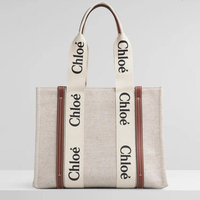 日本初の Chloe 「woody」ミディアムトートバッグ - トートバッグ
