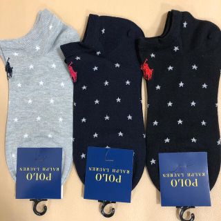 ポロラルフローレン(POLO RALPH LAUREN)の新品　レディース  ポロラルフローレン　超人気柄ショートソックス3足組(ソックス)