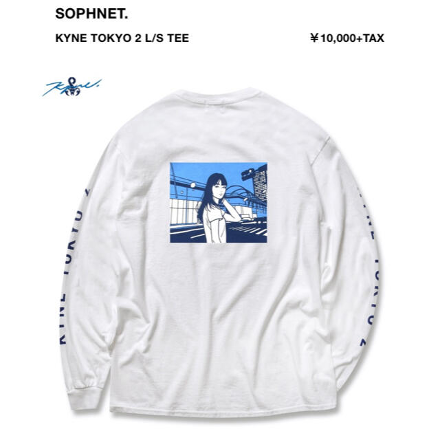 SOPHNET.　KYNE TOKYO 2 L/S TEEフラグメントデザイン