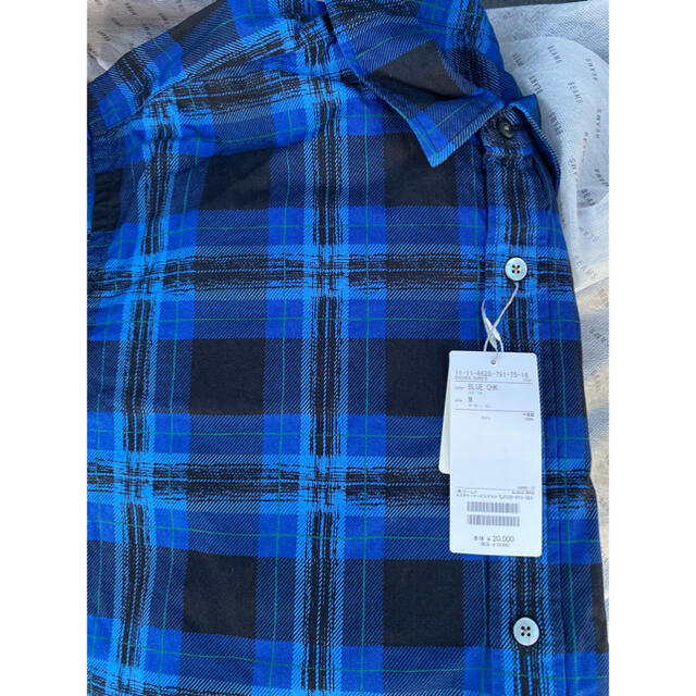 BEAMS SSZ NEIL SHIRT BLUE CHECK M シャツ