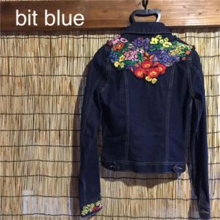 ビットブルー(bit blue)の☆bitblue☆刺繍入り☆デニムジャケット☆Gジャン☆(Gジャン/デニムジャケット)