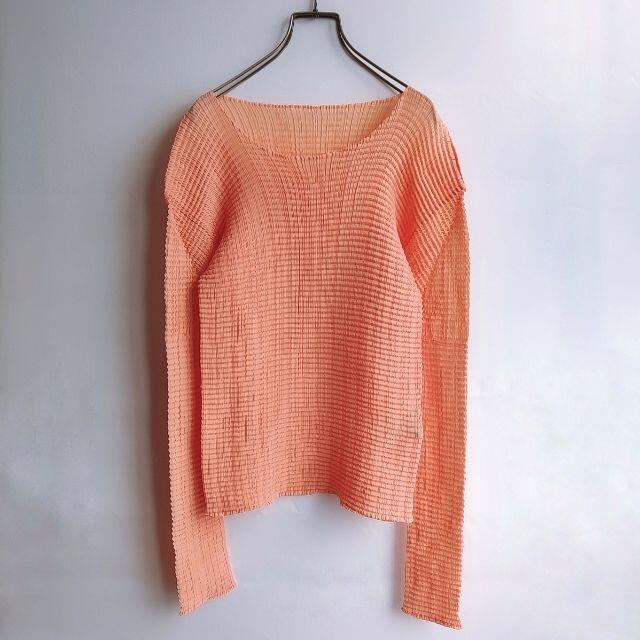 ISSEY MIYAKE - ISSEY MIYAKE　カットソー　オレンジ　イッセイミヤケ