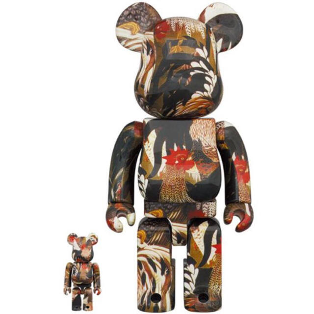 BE@RBRICK 伊藤若冲「群鶏図」100% ＆ 400%全高約70mm400%