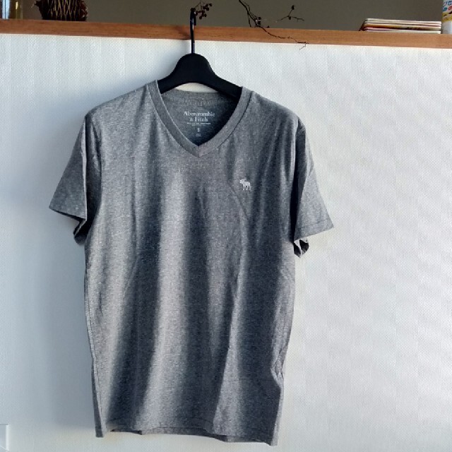 Abercrombie&Fitch(アバクロンビーアンドフィッチ)の🦌アバクロンビー　Ｔシャツ グレー〚美品〛 メンズのトップス(Tシャツ/カットソー(半袖/袖なし))の商品写真