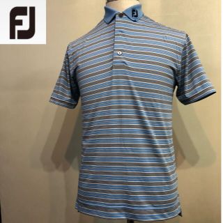 フットジョイ(FootJoy)のフットジョイ ゴルフ スポーツシャツ ポロシャツ ブルー  Mサイズ(ウエア)