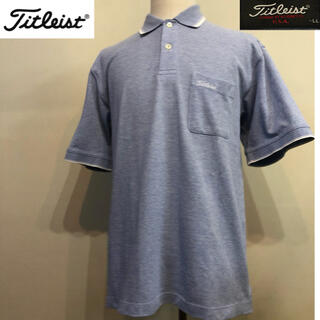 タイトリスト(Titleist)のタイトリスト ゴルフ スポーツシャツ ポロシャツ 日本製 ブルー LLサイズ(ウエア)