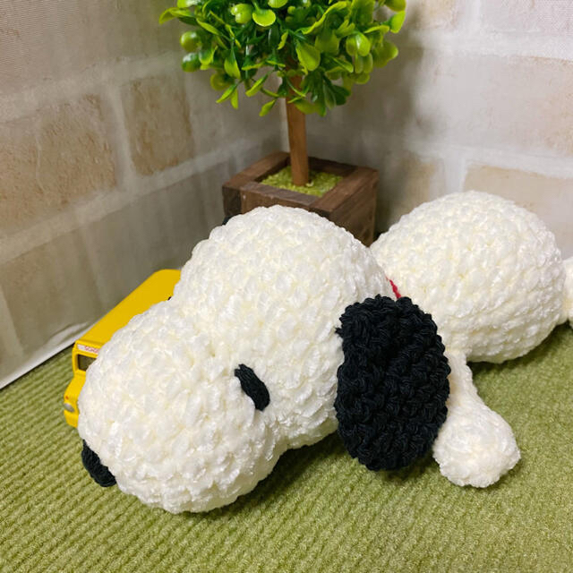 ハンドメイド＊フワフワわんこ あみぐるみ＊初めてのおともだちスーパーBIG ハンドメイドのぬいぐるみ/人形(あみぐるみ)の商品写真