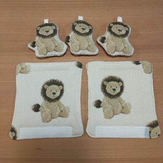 (*^^*)様　ハンドメイド　ジェラートピケ　ライオン　ベビーカーグリップカバー(外出用品)