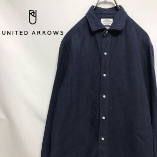 ユナイテッドアローズ(UNITED ARROWS)の☆ ユナイテッドアローズ トウキョウ メンズ 麻100% シャツ ネイビー(シャツ)