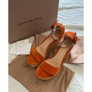 ジャンヴィットロッシ(Gianvito Rossi)のGianvito Rossi ストラップウェッジサンダル 36(サンダル)