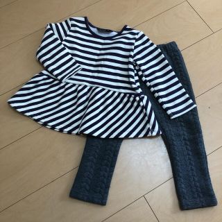 子供服セット　ボーダートップス95　ズボン90(Tシャツ/カットソー)