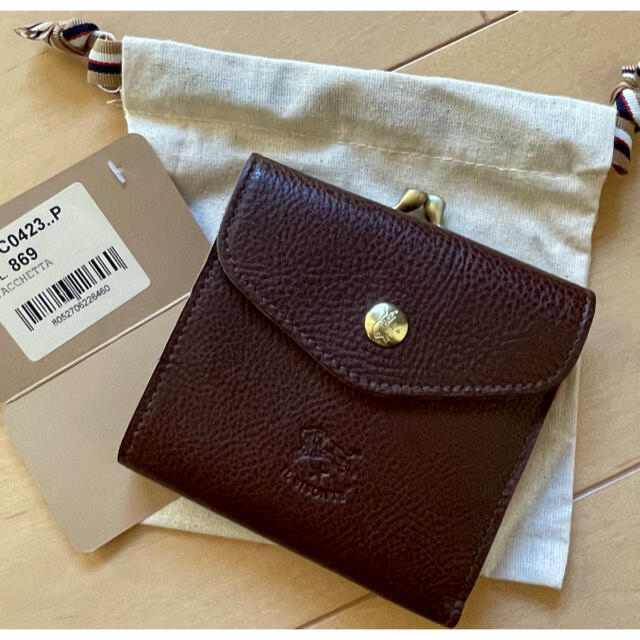 られている イルビゾンテ IL BISONTE がま口二つ折り財布 JxmdH