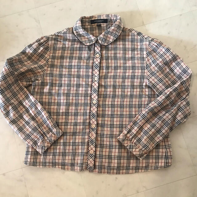 BURBERRY(バーバリー)のバーバリー　チェック　シャツ　長袖　130 キッズ/ベビー/マタニティのキッズ服女の子用(90cm~)(ブラウス)の商品写真