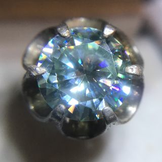 新品ルース 4ct アイスミントグリーンチタニアダイヤリング　合成ルチル (リング(指輪))