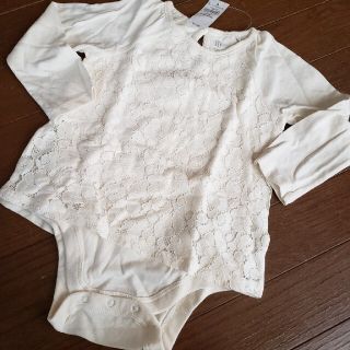 ベビーギャップ(babyGAP)の新品　babyGAP　レースロンパース　90(ロンパース)