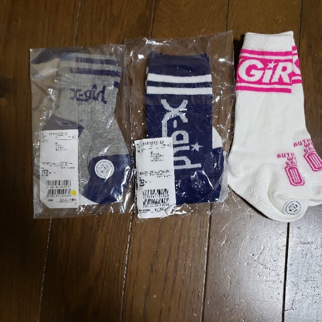 X-girl Stages(エックスガールステージス)のリソラ様専用　新品、美品　XGIRL　靴下　9-13㎝　5セット キッズ/ベビー/マタニティのこども用ファッション小物(靴下/タイツ)の商品写真