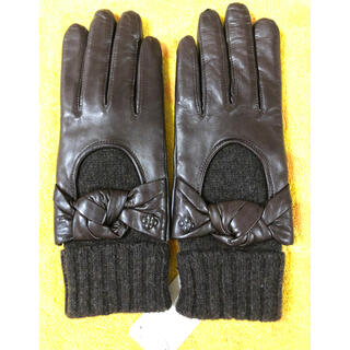 アンテプリマ(ANTEPRIMA)のアンテプリマ羊皮革手袋ニットインナー20(手袋)
