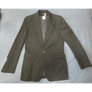 アンドゥムルメステール(Ann Demeulemeester)のAnn Demeulemesterアンドゥムコットンウール混ジャケット黒XS(テーラードジャケット)