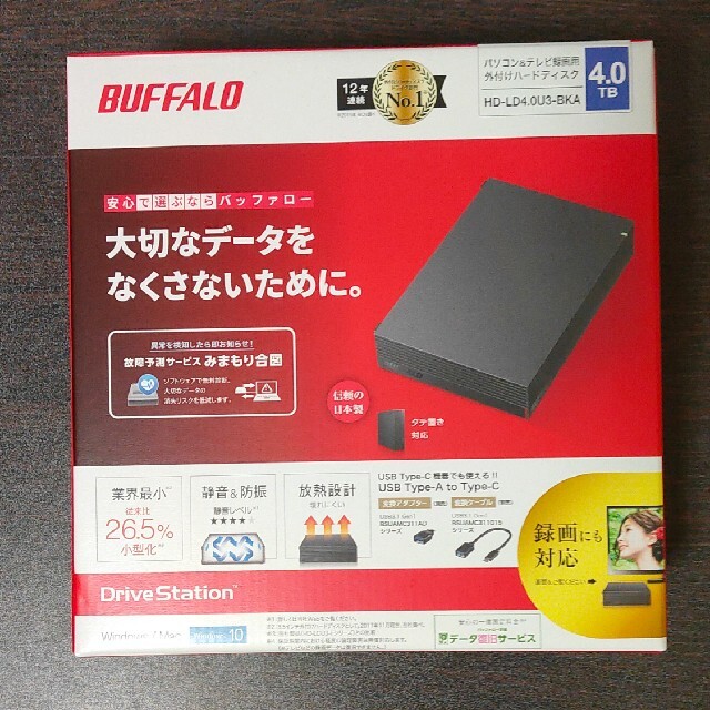 BUFFALO 録画用ハードデスク 4.0TB