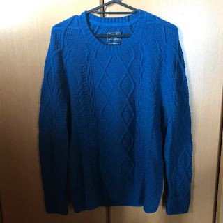 アバクロンビーアンドフィッチ(Abercrombie&Fitch)のAbercrombie&Fitchアバクロンビー&フィッチ　厚手ニット　ブルー(ニット/セーター)