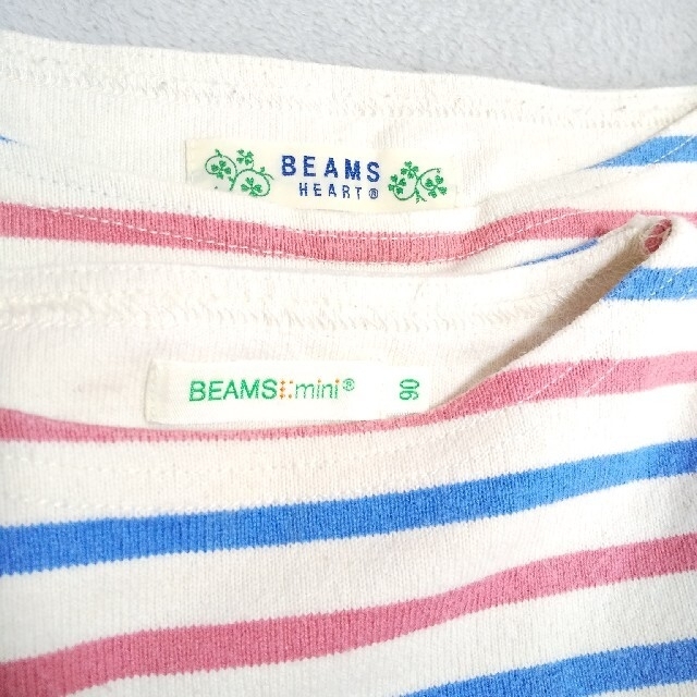 BEAMS(ビームス)のBEAMS ボーダー カットソー 親子リンクコーデ キッズ/ベビー/マタニティのキッズ服女の子用(90cm~)(Tシャツ/カットソー)の商品写真