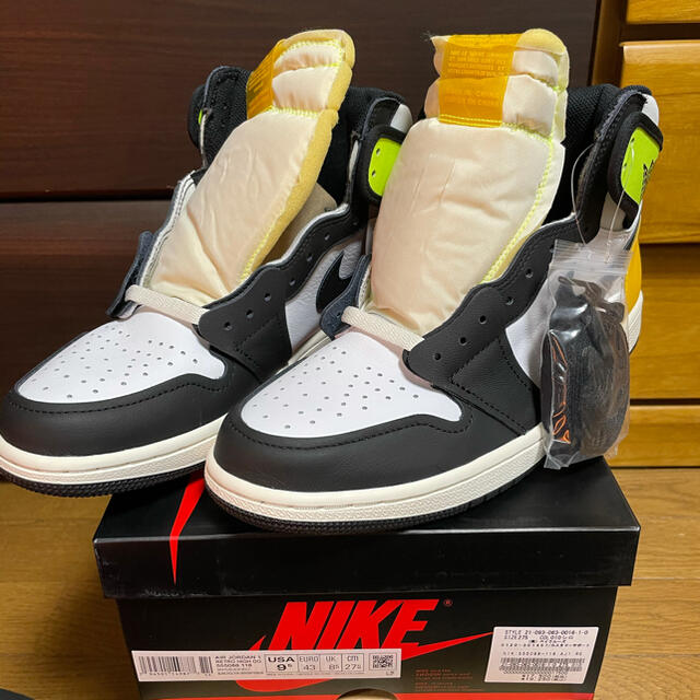 当選品★NIKE AIR JORDAN 1 HIGH OG VOLT GOLD