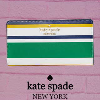 ケイトスペードニューヨーク(kate spade new york)の★SALE☆【kate spade】ステイシー ストライプ スリム 長財布(財布)