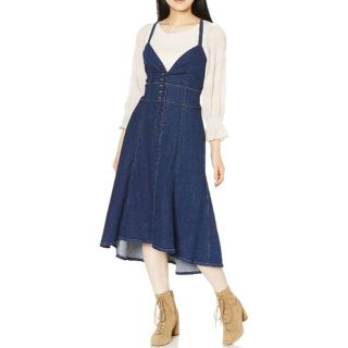 ジルバイジルスチュアート(JILL by JILLSTUART)のジル バイ ジルスチュアート ワンピース ストラップデニム レディース　M(ロングワンピース/マキシワンピース)