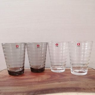 イッタラ(iittala)のイッタラ アイノアアルト ハイボール グラス クリア 4点セット 新品 未使用(グラス/カップ)