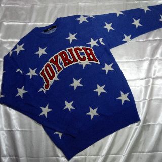 ジョイリッチ(JOYRICH)のJOYRICH ジョイリッチ　ニット　セーター　星柄　スター柄　ビックロゴ(ニット/セーター)