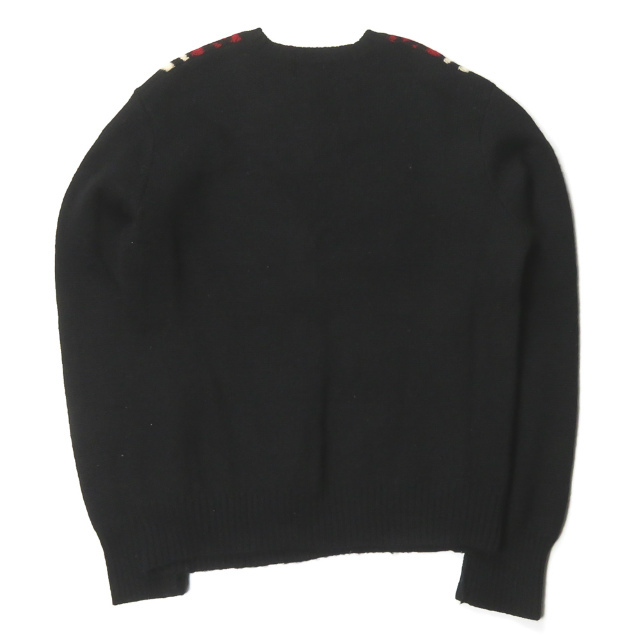 RRL(ダブルアールエル)のRRL ダブルアールエル Snowflake Knit Sweater 雪柄クルーネックニット M ブラック セーター 長袖 プルオーバー トップス【中古】【RRL】 メンズのトップス(ニット/セーター)の商品写真