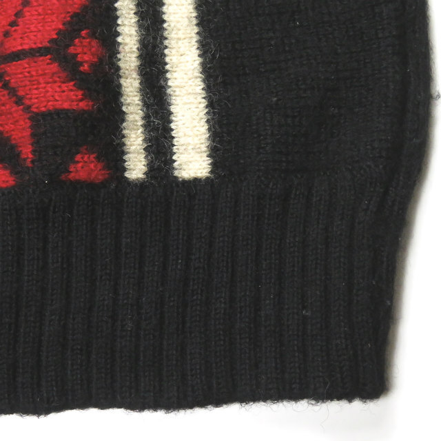 RRL(ダブルアールエル)のRRL ダブルアールエル Snowflake Knit Sweater 雪柄クルーネックニット M ブラック セーター 長袖 プルオーバー トップス【中古】【RRL】 メンズのトップス(ニット/セーター)の商品写真