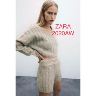 ザラ(ZARA)の新品未使用タグ付き　ZARA ザラ　ウールブレンドリブセーター(ニット/セーター)