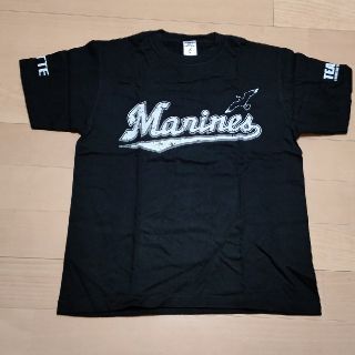 チバロッテマリーンズ(千葉ロッテマリーンズ)の千葉ロッテマリーンズ ブラック Tシャツ Mサイズ(応援グッズ)