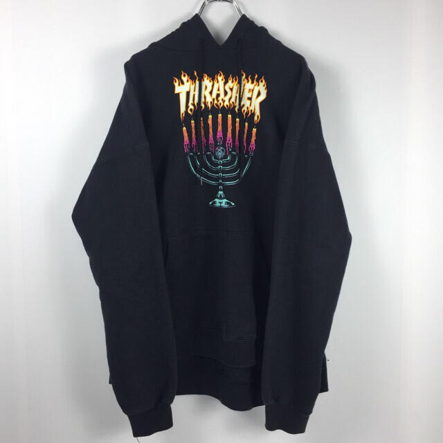 80s THRASHER スラッシャー ヴィンテージ パーカー 希少 グレー