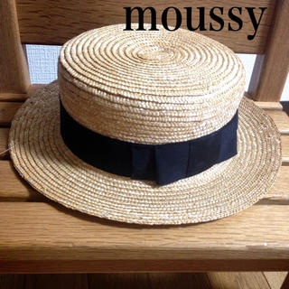 マウジー(moussy)のmoussy 脱げにくい カンカン帽(麦わら帽子/ストローハット)