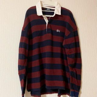 ステューシー(STUSSY)のstussy ラグビーシャツ　ラガーシャツ(ポロシャツ)