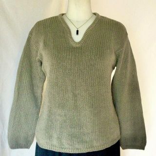 エンポリオアルマーニ(EMPORIO ARMANI)のエンポリオ アルマーニ ニット コットン セーター カーキ(ニット/セーター)